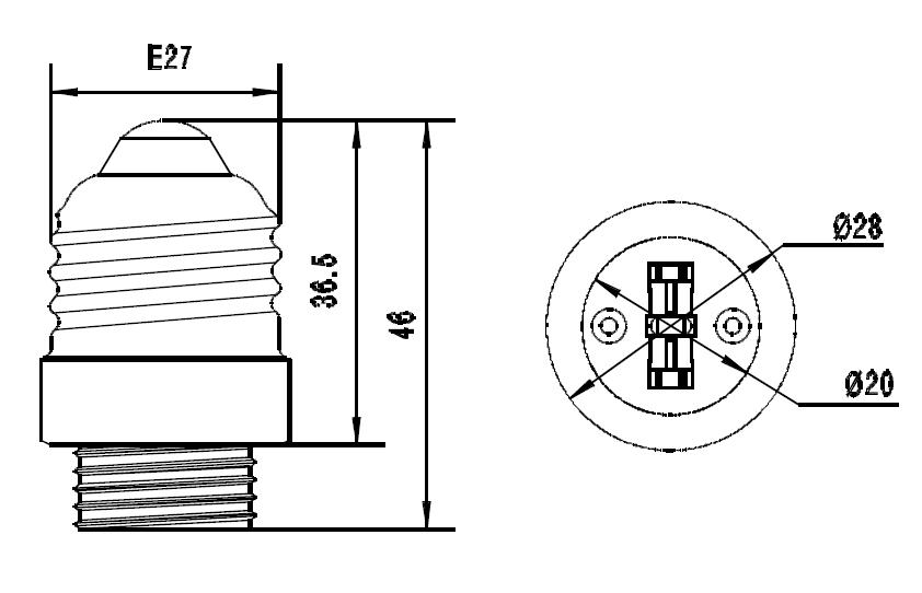E26/E27 Male To G9 Female Converter Adapter Ceramic